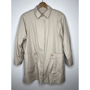 London Fog TOWNE Brown Trench Coat, Double Lined, Women's Size 12 Regular